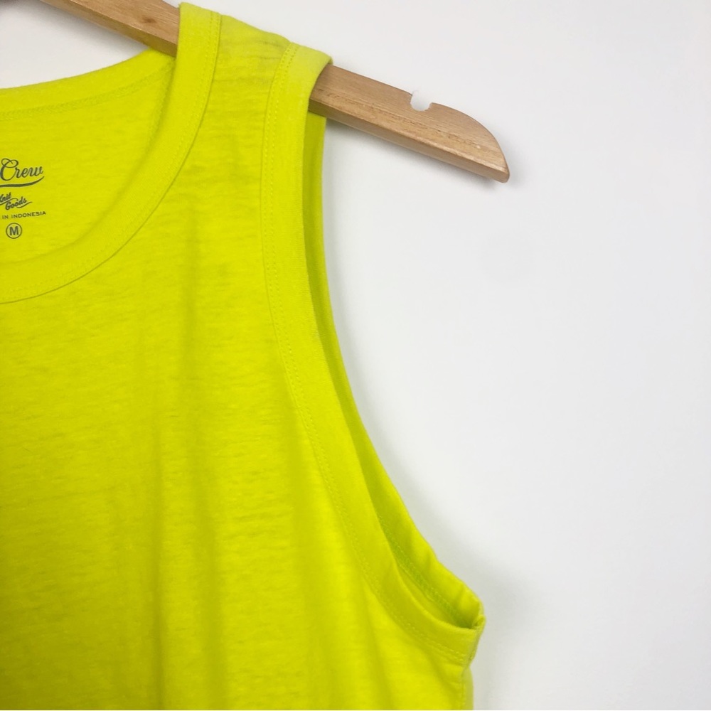 J. Crew Yellow Tie Bank Tank Top Size M - Picture 10 of 12